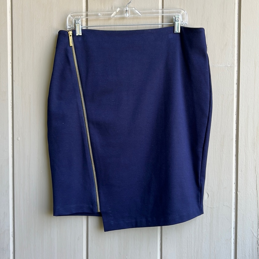 MICHAEL Michael Kors Front Zip Navy Skirt_Size 14_NWOT